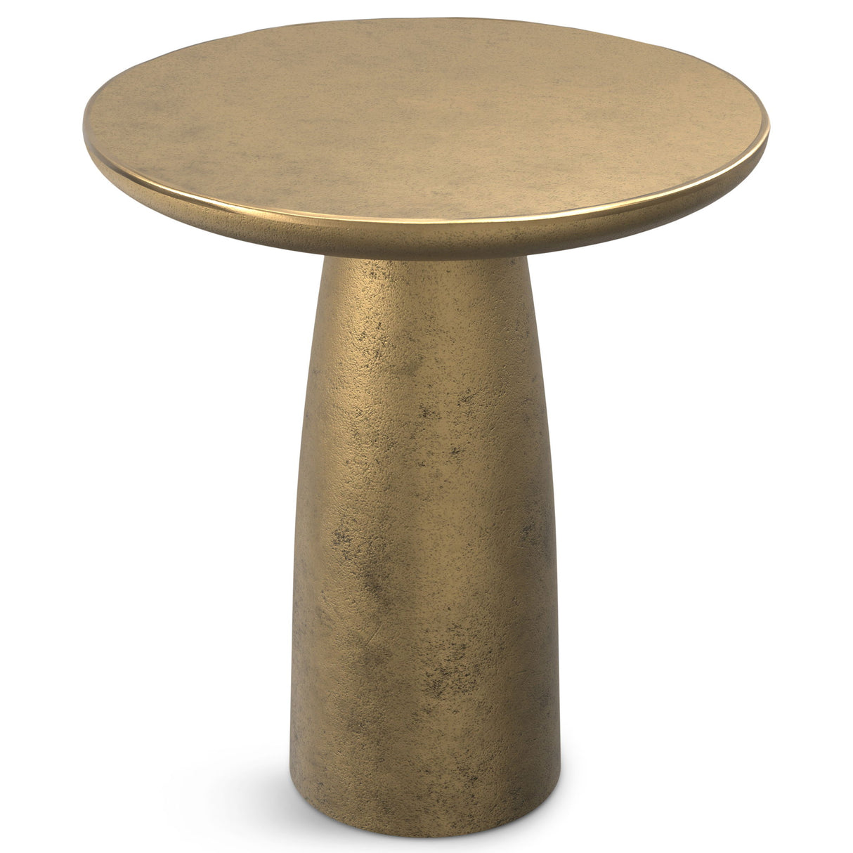 Dominique - Cast Aluminum Side Table - Brown by Simpli-Home | Bel Furniture
