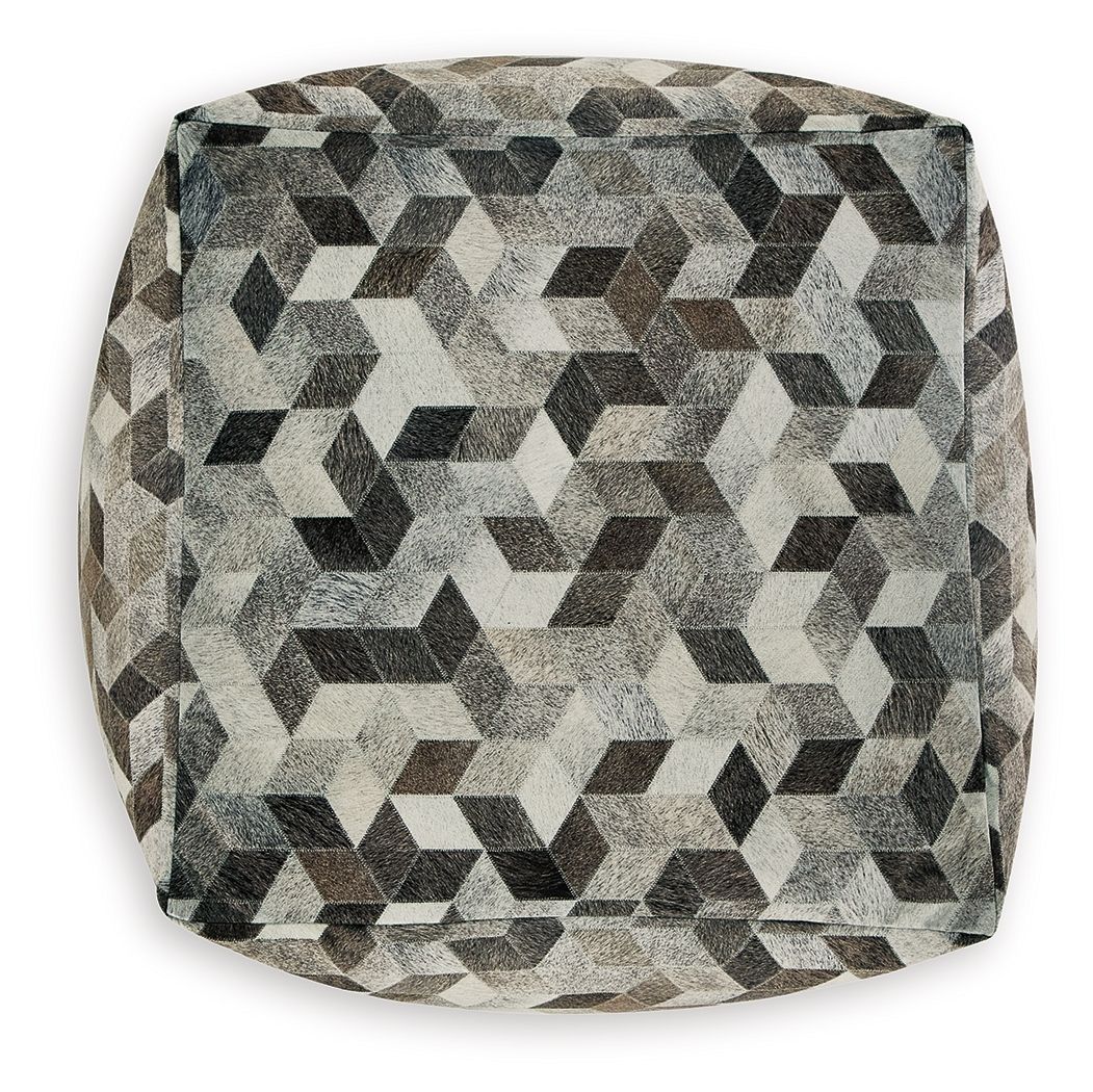 Albermarle - Gray / Brown - Pouf by Signature Design by Ashley® | Bel Furniture