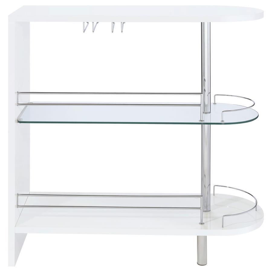 Adolfo - Rectangular 2-Tier Home Bar Table by CoasterEssence | Bel Furniture
