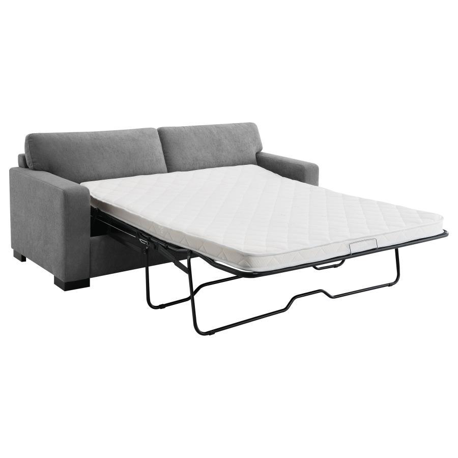Simpson - Upholstered Sofa Sleeper With Queen Mattress - Gray by CoasterEveryday | Bel Furniture