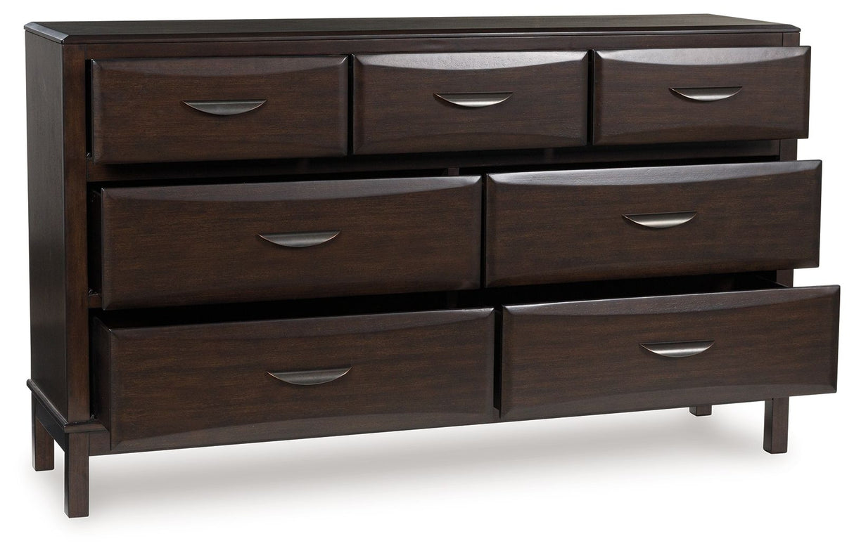 Vanmore - Dark Brown - Dresser by Benchcraft® | Bel Furniture