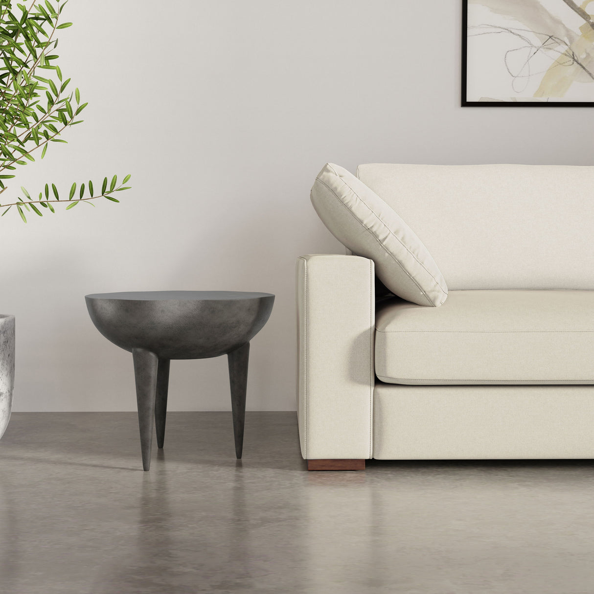 Otto - Cast Aluminum Side Table - Black by Simpli-Home | Bel Furniture