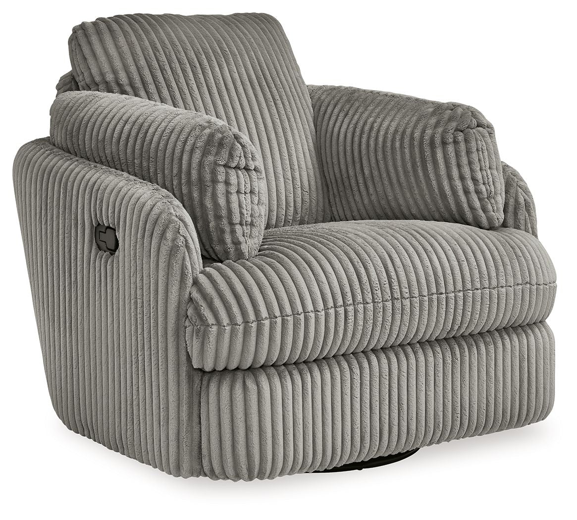 Tie-breaker - Swivel Glider Recliner Dark Gray by Signature Design by Ashley® | Bel Furniture