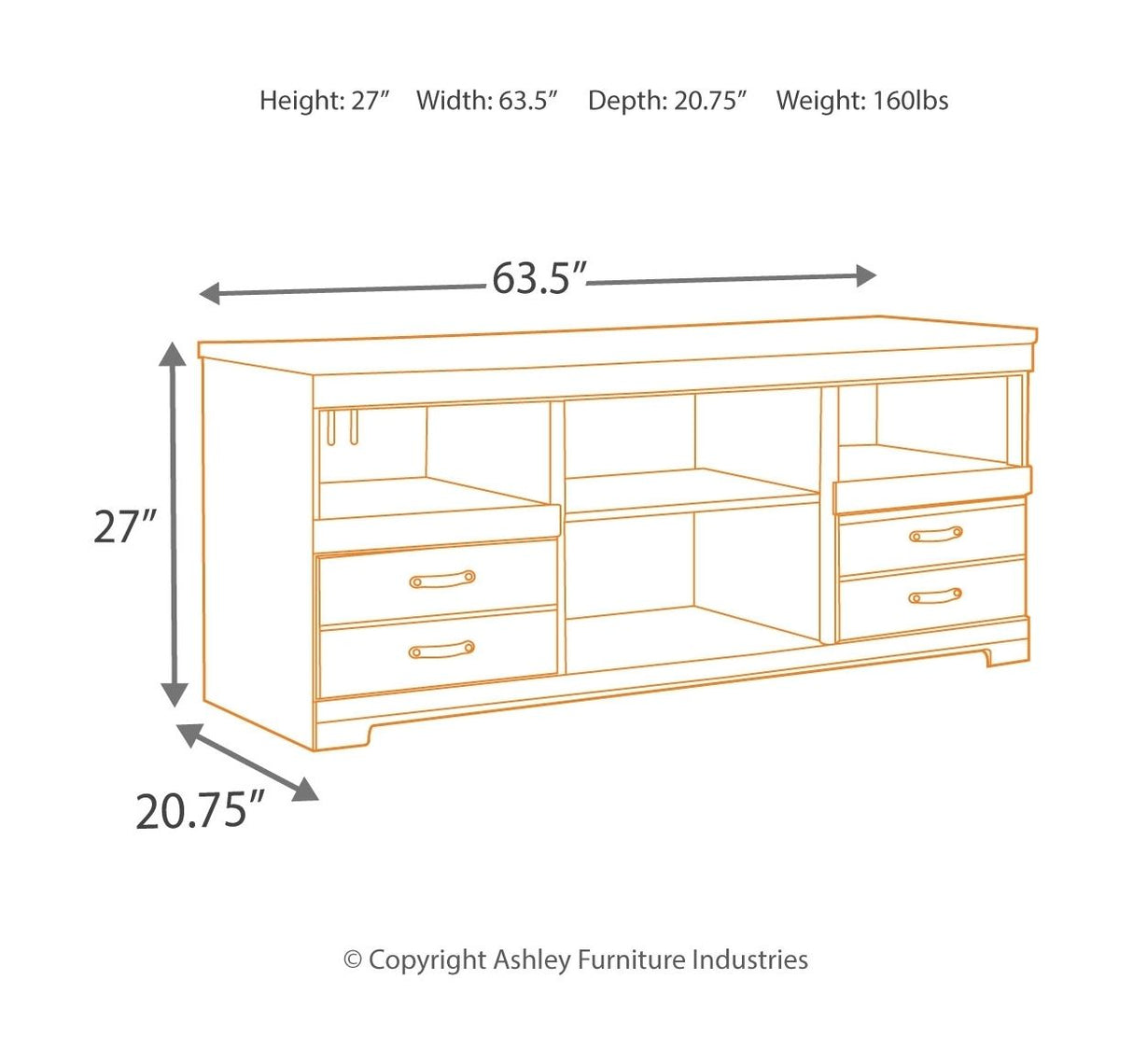 Trinell - Entertainment Center by Signature Design by Ashley® | Bel Furniture