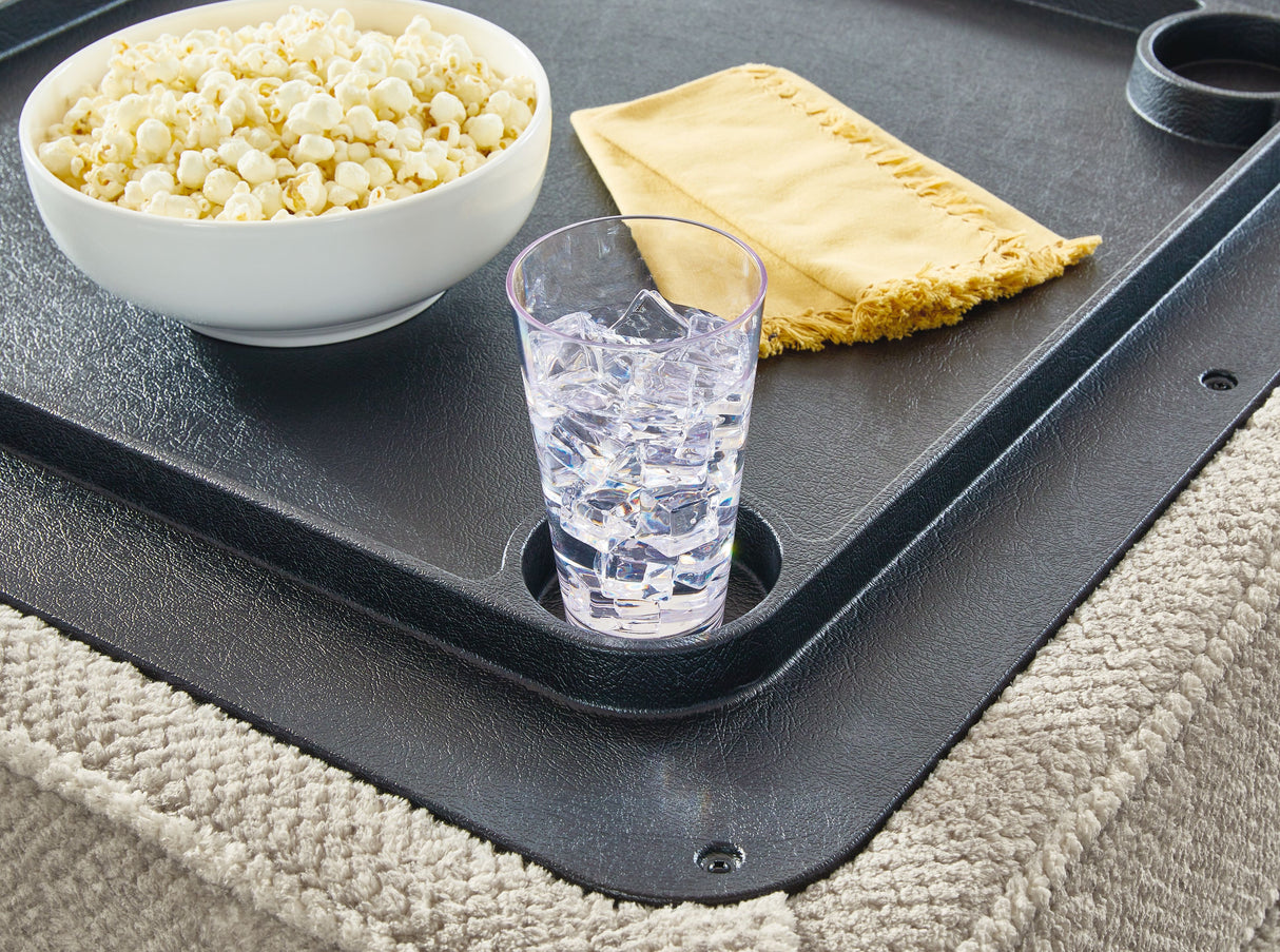 Calnita - Sisal - Ottoman With Storage by Benchcraft® | Bel Furniture