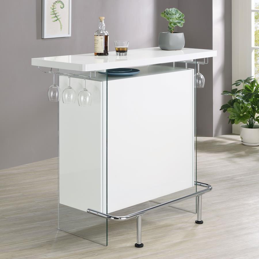 Acosta - Freestanding Home Bar Wine Cabinet by CoasterEveryday | Bel Furniture