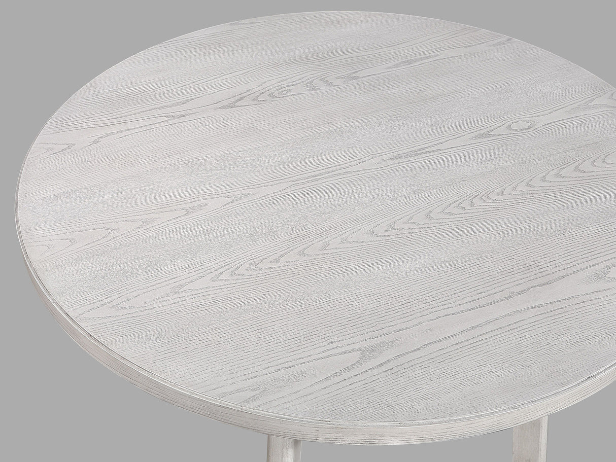 Blanche - Round Counter Height Table - Antique White by Crown Mark | Bel Furniture