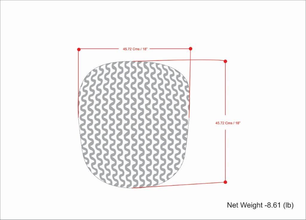 Wynne - Round Knitted Outdoor / Indoor Pouf - Orange by Simpli-Home | Bel Furniture