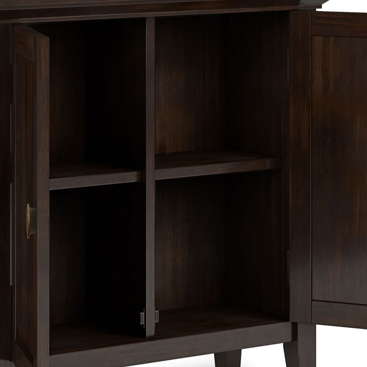 Redmond - Low Storage Cabinet - Brunette Brown by Simpli-Home | Bel Furniture