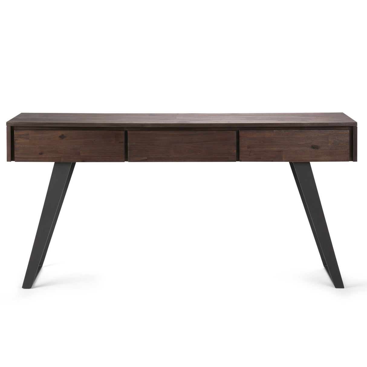 Lowry - Desk - Distressed Charcoal Brown by Simpli-Home | Bel Furniture