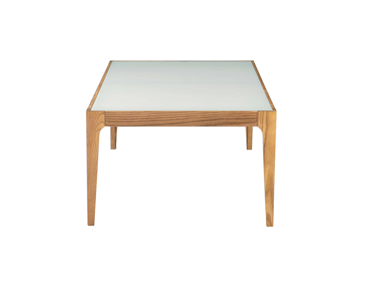 Gwynn - Frosted Glass Top Coffee Table - Natural by Urban Nest | Bel Furniture