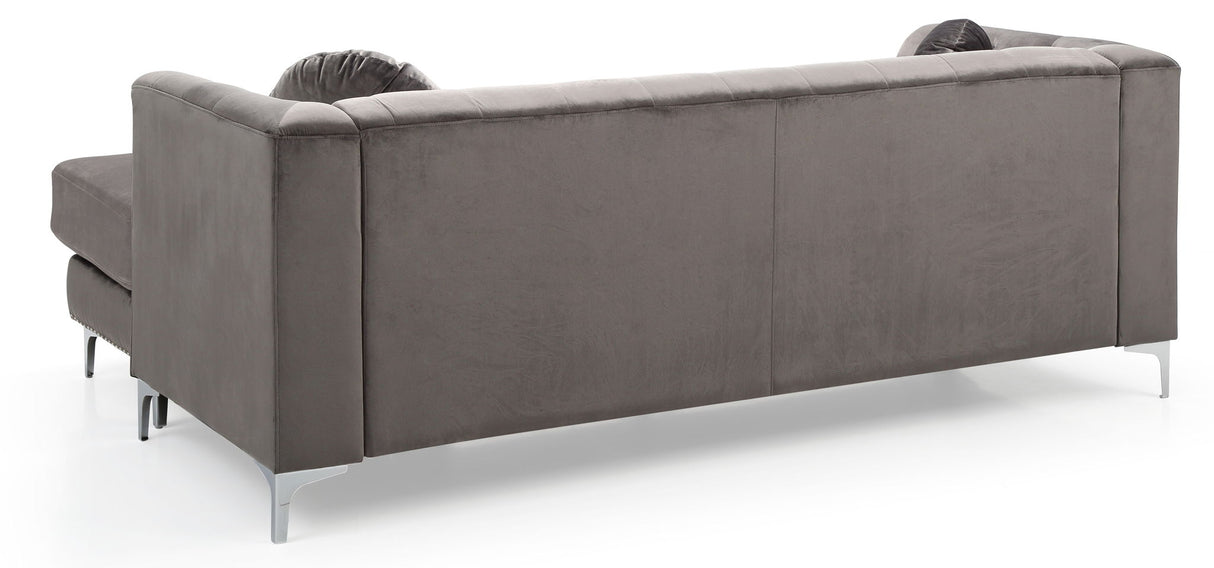 Soft Velvety Micro Suede Sofa Chaise