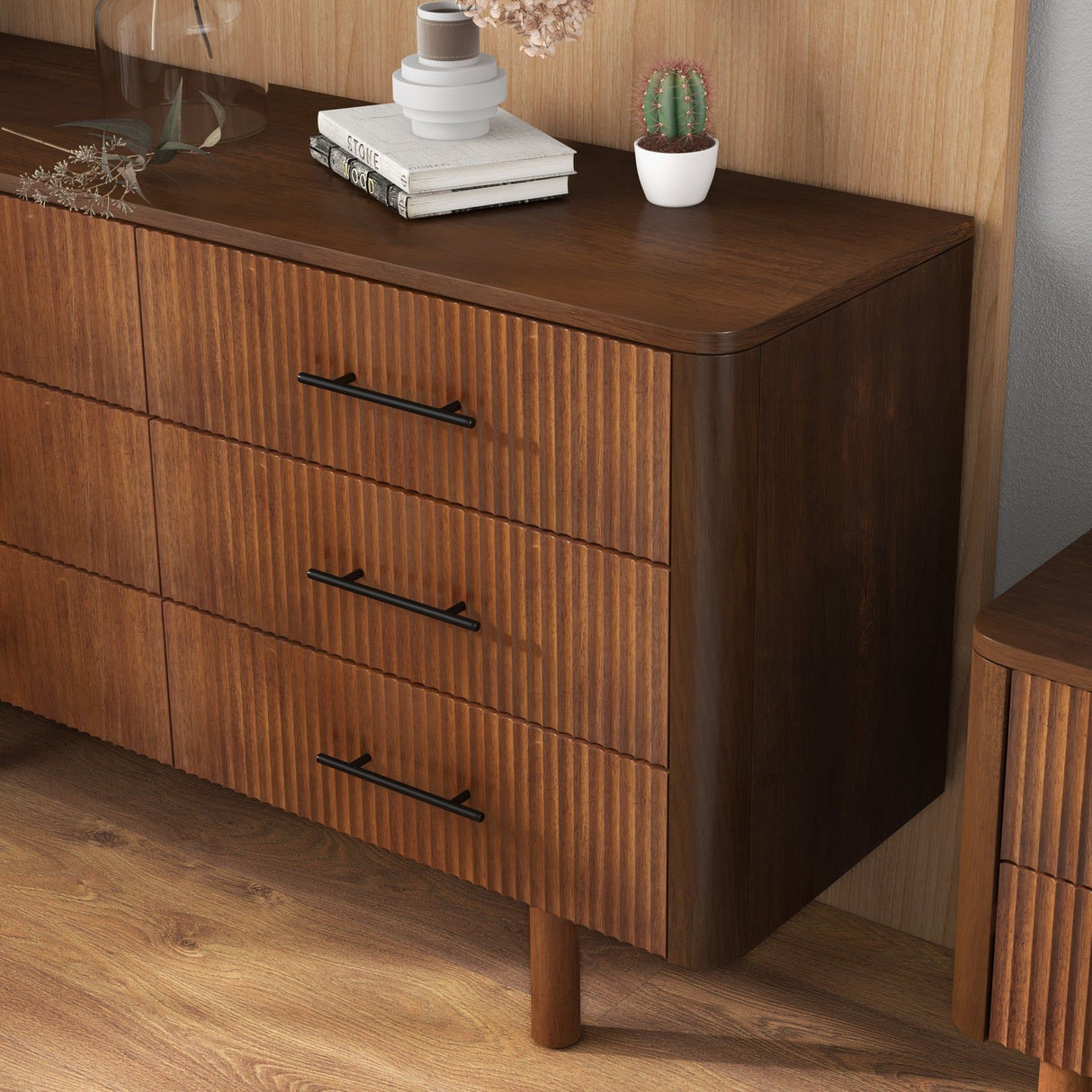Logan - Mid-Century Modern Dresser With 6 Drawers - Brown by Ashcroft Furniture | Bel Furniture