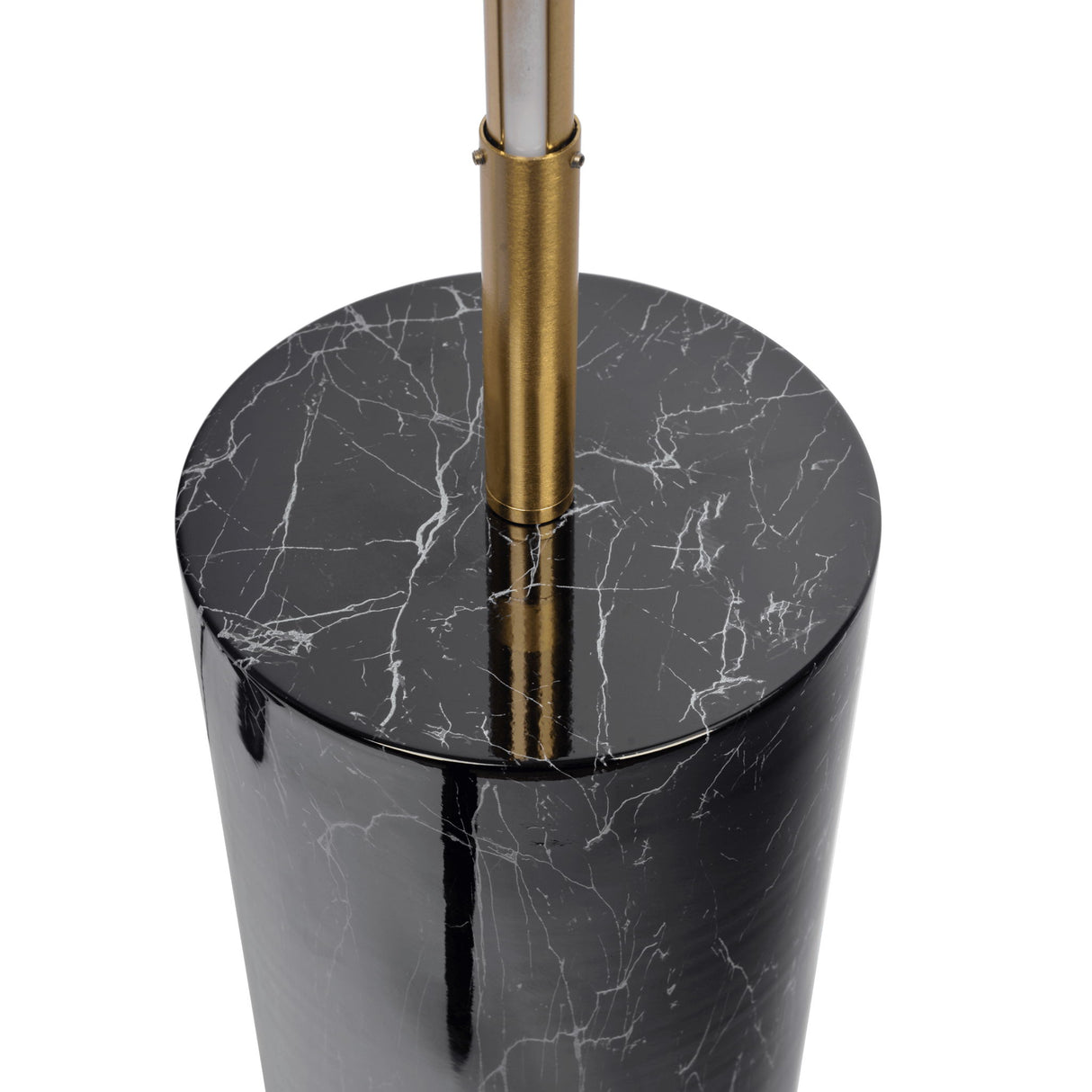 Prism - LED Floor Lamp With On / Off Switch Faux Marble Base - Gold / Marble by Ashcroft Furniture | Bel Furniture