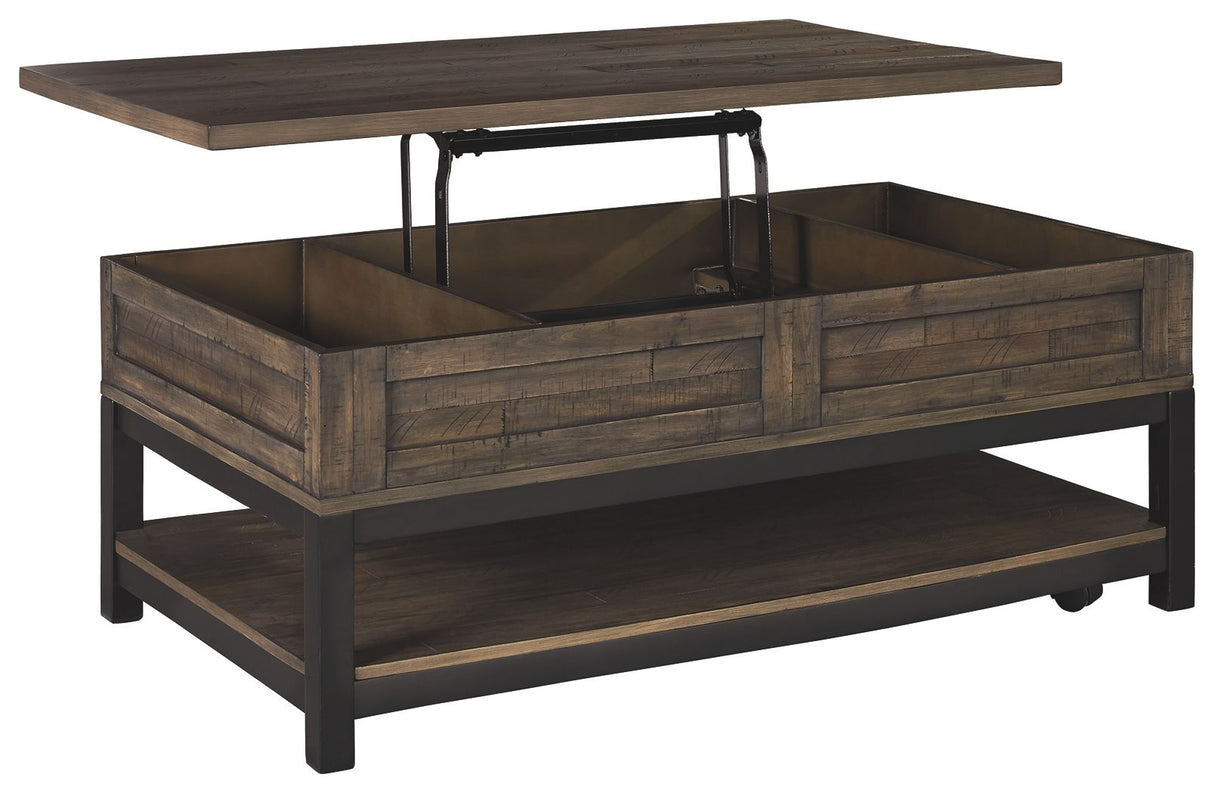 Johurst - Grayish Brown - LIFT TOP COCKTAIL TABLE by Signature Design by Ashley® | Bel Furniture
