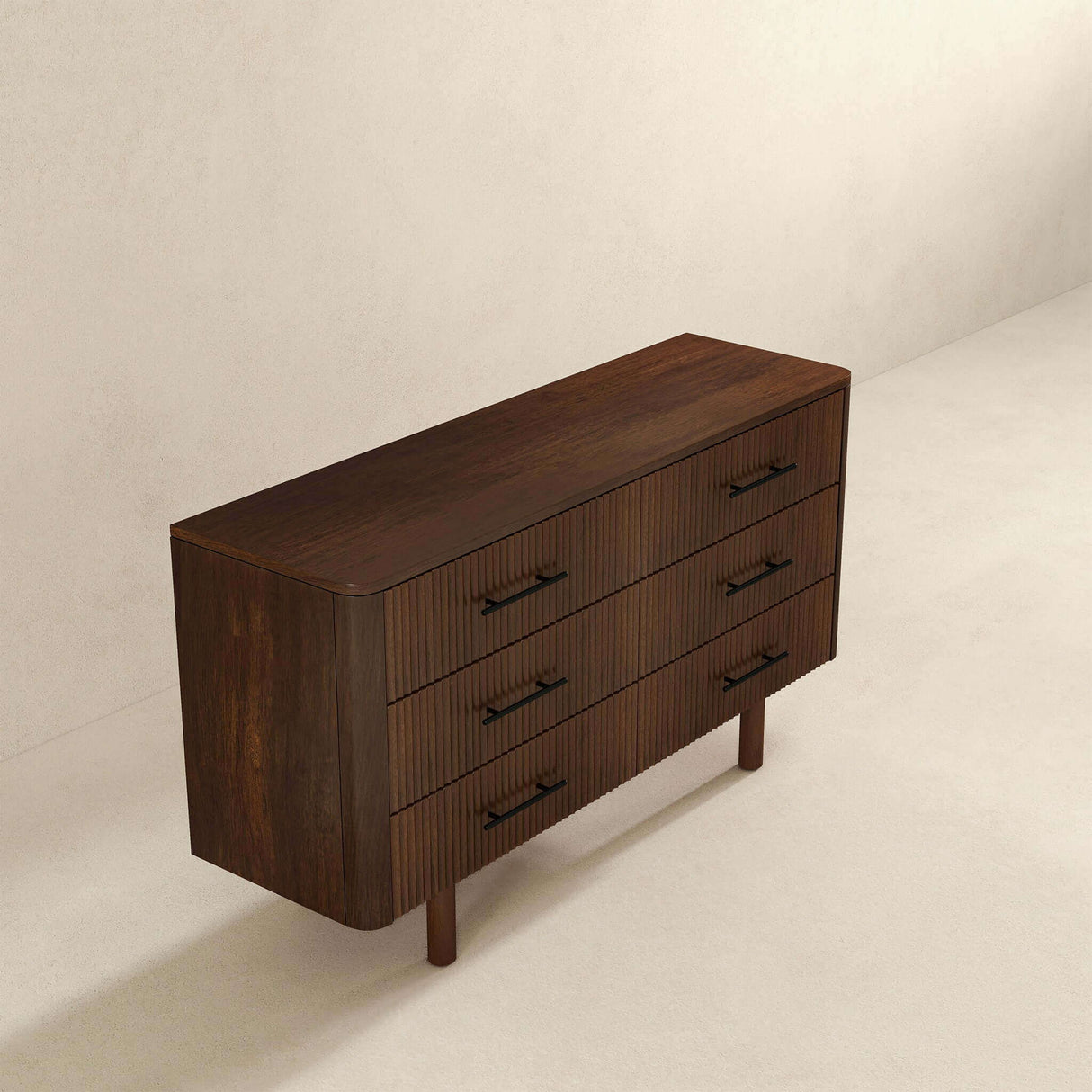Logan - Mid-Century Modern Dresser With 6 Drawers - Brown by Ashcroft Furniture | Bel Furniture