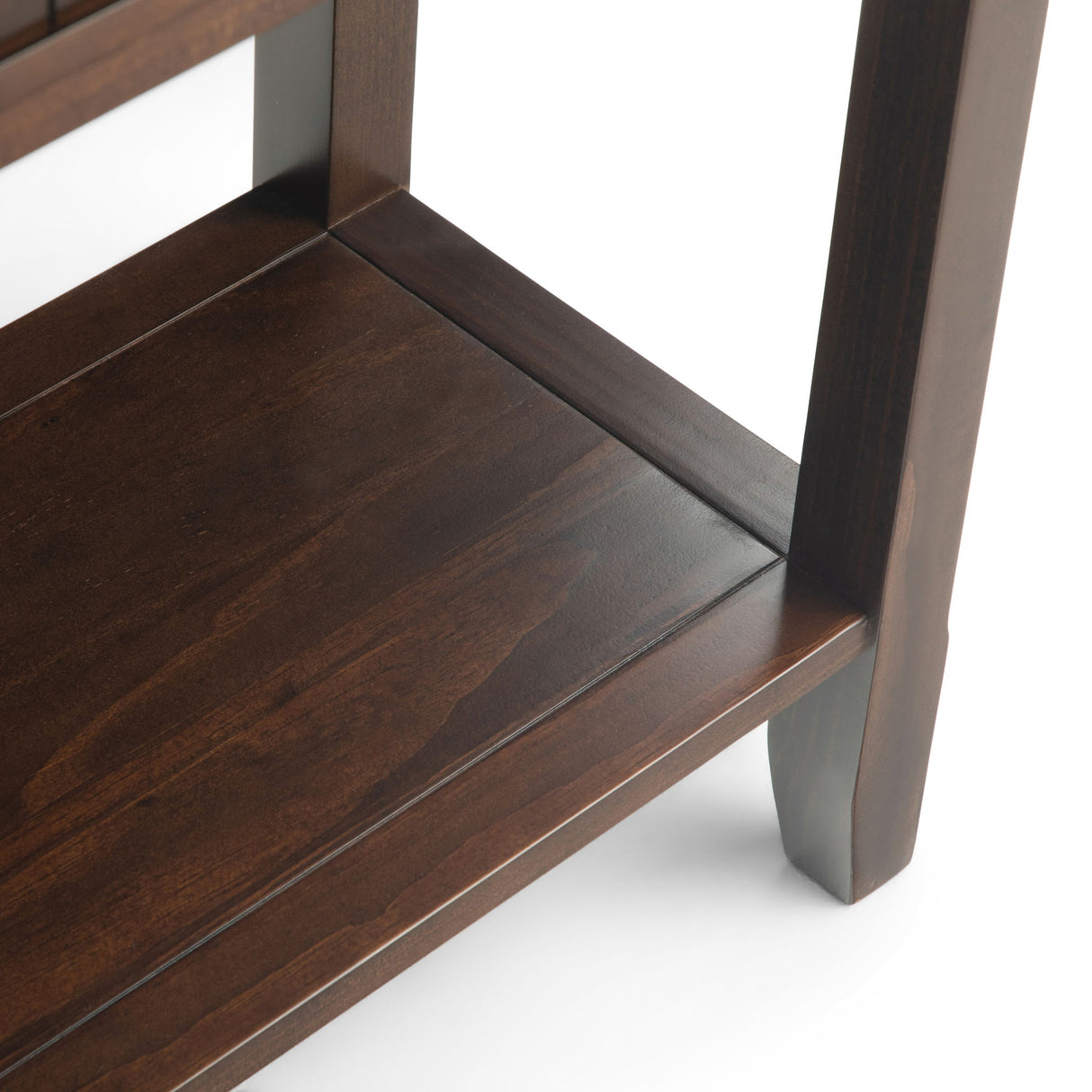 Acadian - Wide Console Sofa Table - Brunette Brown by Simpli-Home | Bel Furniture