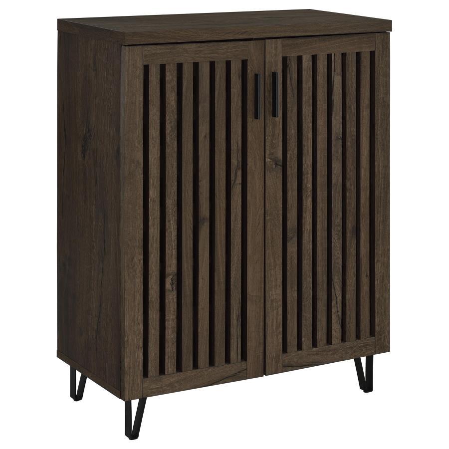Brixton - 2-Door Entryway Shoe Storage Cabinets Dark Brown by Coaster Fine Furniture | Bel Furniture