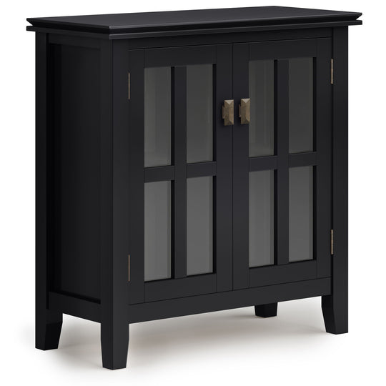 Artisan - Handcrafted Low Storage Cabinet Black by Simpli-Home | Bel Furniture
