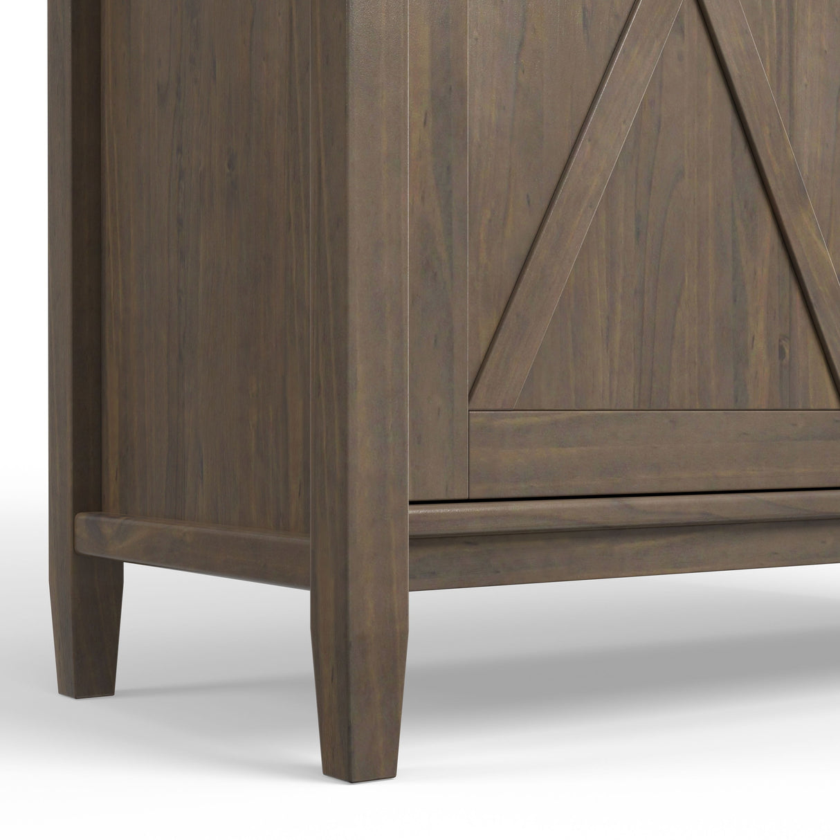 Ela - Medium Storage Cabinet - Smoky Brown by Simpli-Home | Bel Furniture