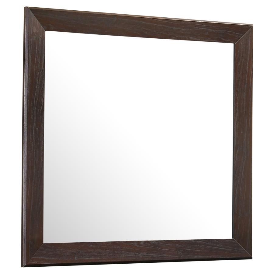 Kauffman - Dresser Mirror Dark Brown by CoasterEveryday | Bel Furniture