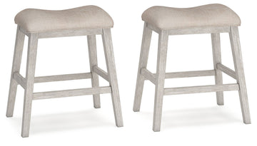 Skempton - Upholstered Stool (Set of 2) - White
