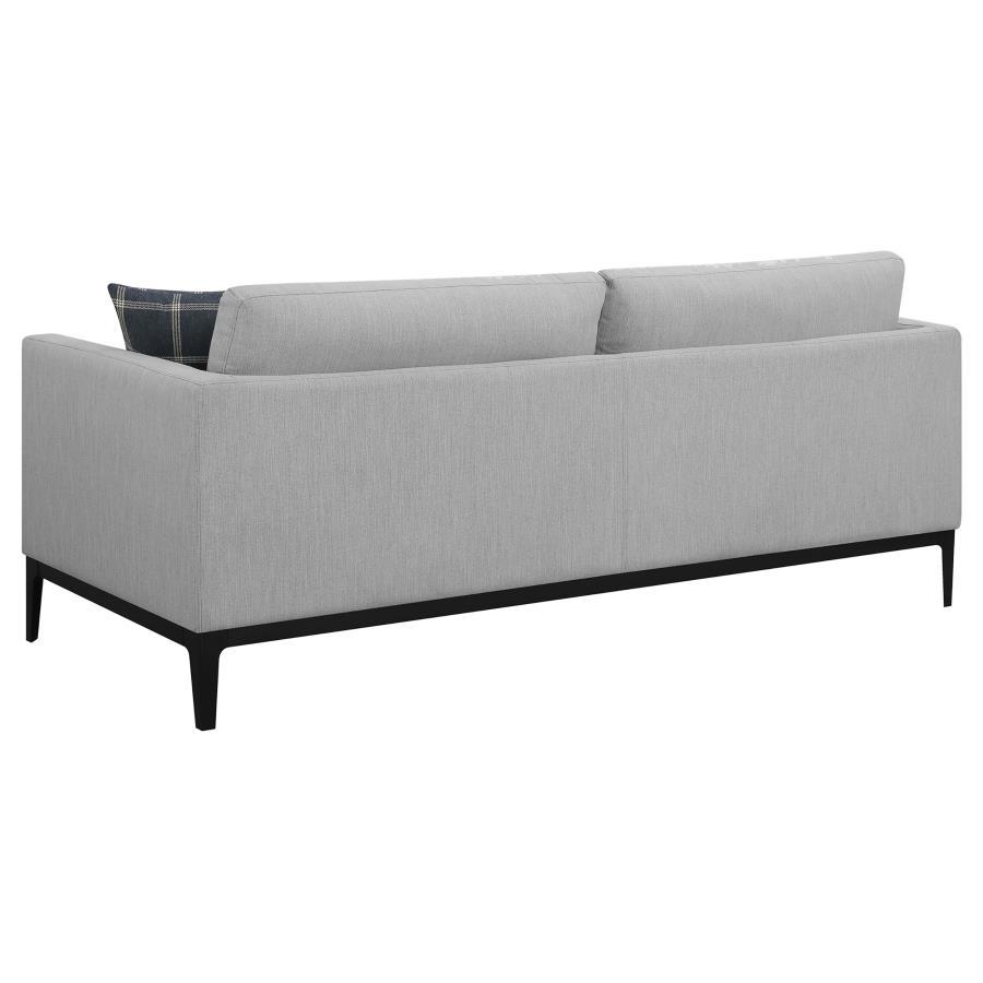 Apperson - Upholstered Track Arm Sofa - Light Gray by CoasterElevations | Bel Furniture