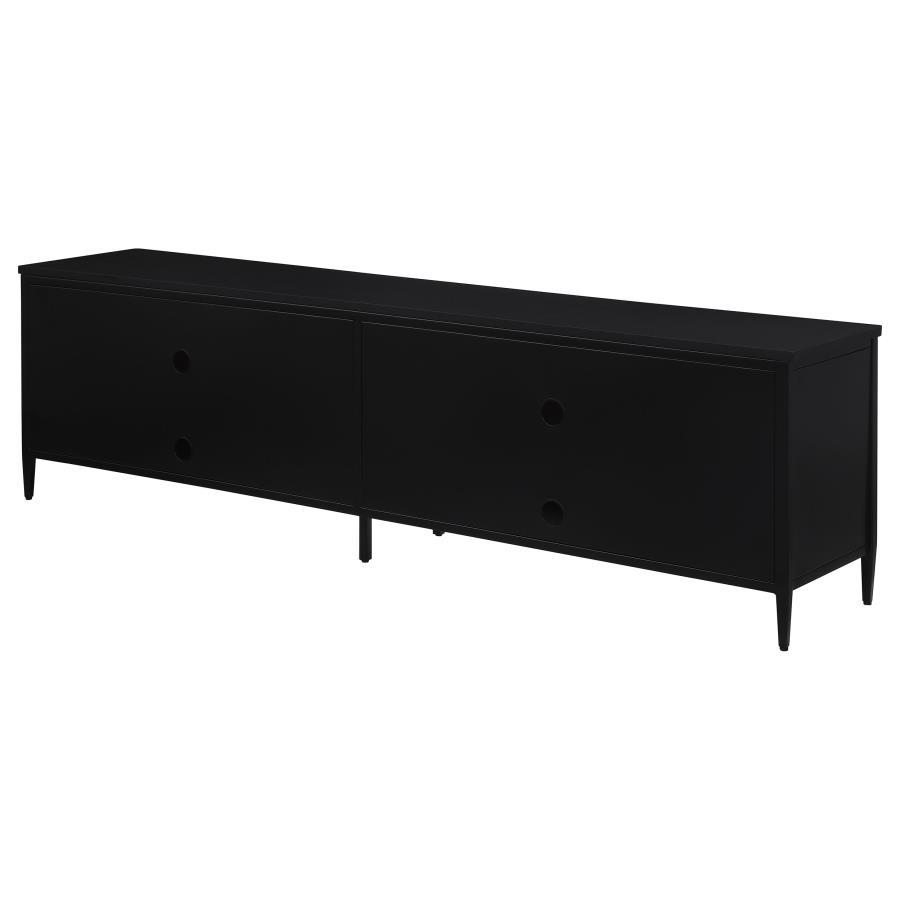 Amherst - 4-Door 78" Metal TV Stand Media Console - Black by Coaster Fine Furniture | Bel Furniture