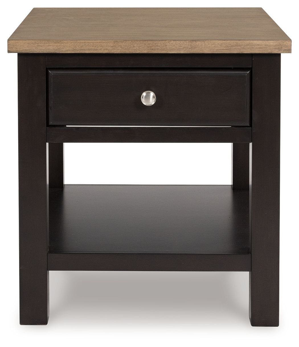 Drazmine - Brown - Rectangular End Table by Signature Design by Ashley® | Bel Furniture