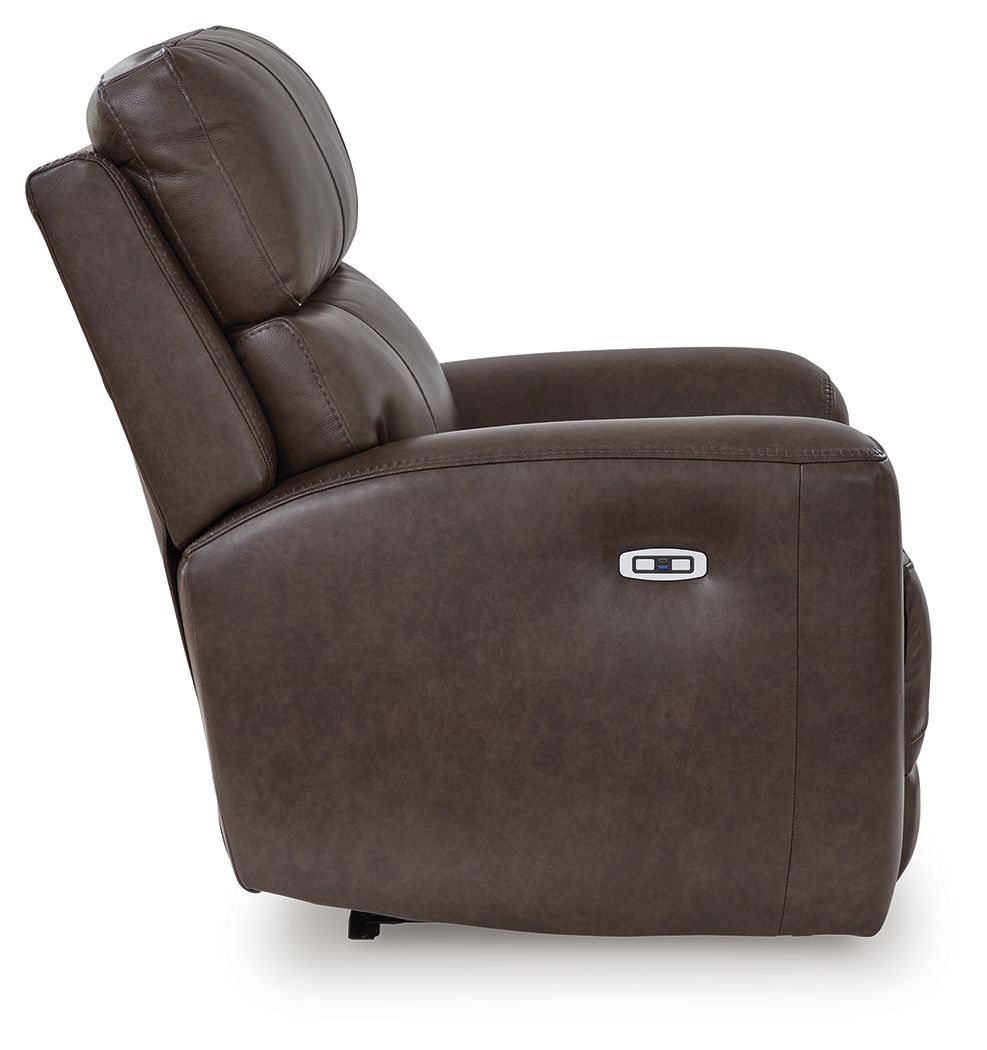 Crossplex - Smoke - Power Recliner / Adjustable Headrest by Signature Design by Ashley® | Bel Furniture