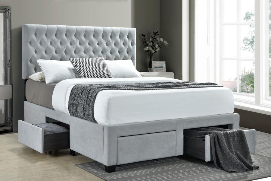 Soledad - Upholstered Storage Panel Bed by CoasterEssence | Bel Furniture