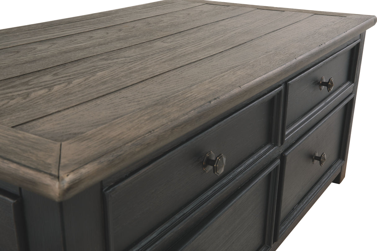 Tyler Creek - Grayish Brown / Black - Lift Top Cocktail Table by Signature Design by Ashley® | Bel Furniture
