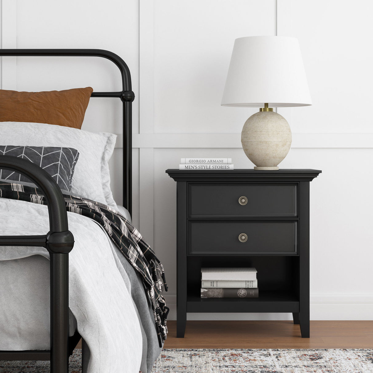 Amherst - Bedside Table, Handcrafted by Simpli-Home | Bel Furniture