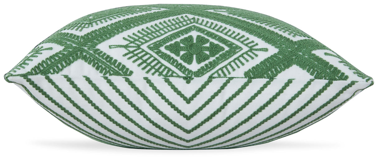 Bellvale - Green / White - Pillow (Set of 4) by Signature Design by Ashley® | Bel Furniture