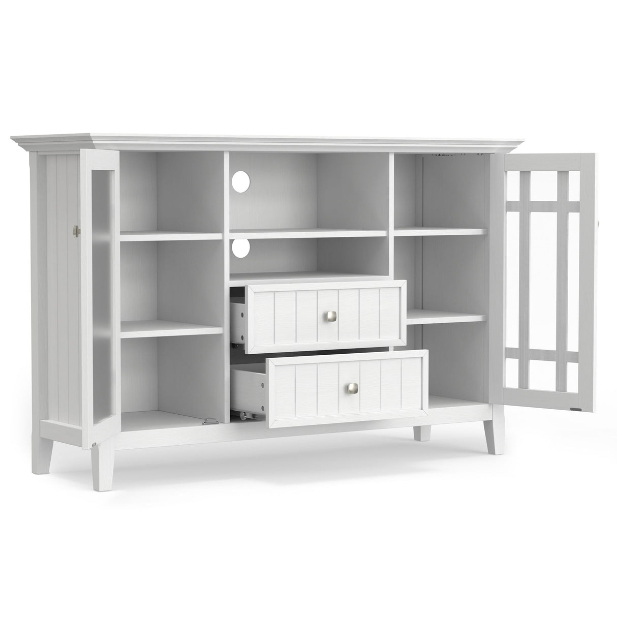 Bedford - Handcrafted Tall TV Media Stand by Simpli-Home | Bel Furniture