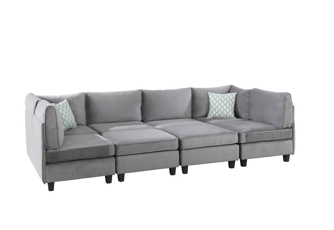 Simona - Velvet Modular Sectional Sofa by Lilola Home | Bel Furniture