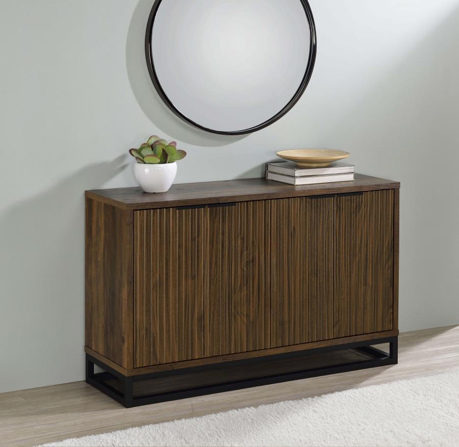 Ryatt - 4 Door Engineered Wood Accent Cabinet - Dark Pine by Coaster Fine Furniture | Bel Furniture