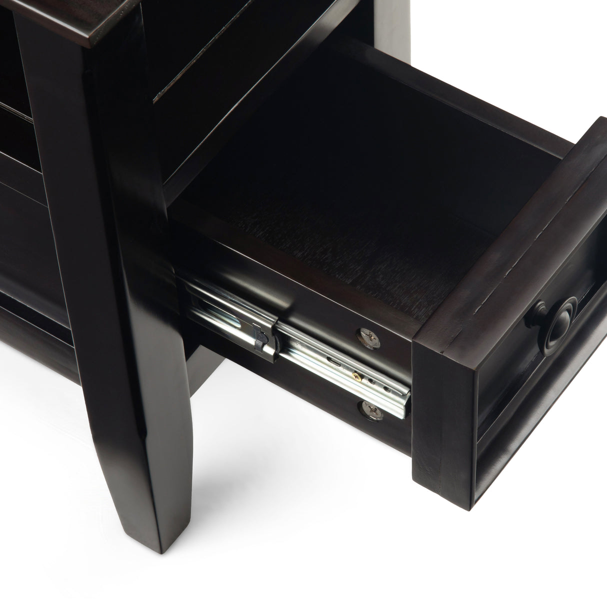 Amherst - Narrow Side Table - Hickory Brown by Simpli-Home | Bel Furniture