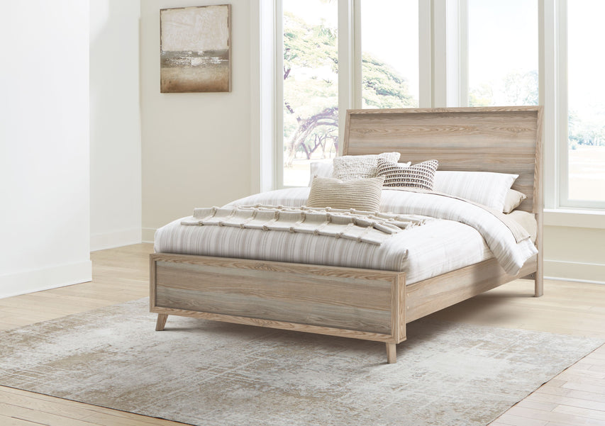 Hasbrick - Panel Bed With Framed Panel Footboard