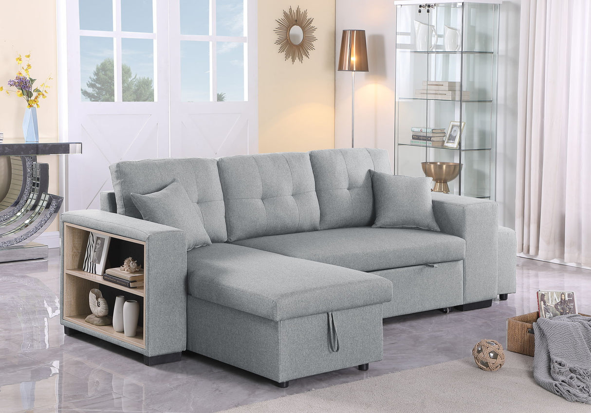 Daniel - Upholstered Reversible Sectional With Pull Out Loveseat by Cynthia's Furniture | Bel Furniture