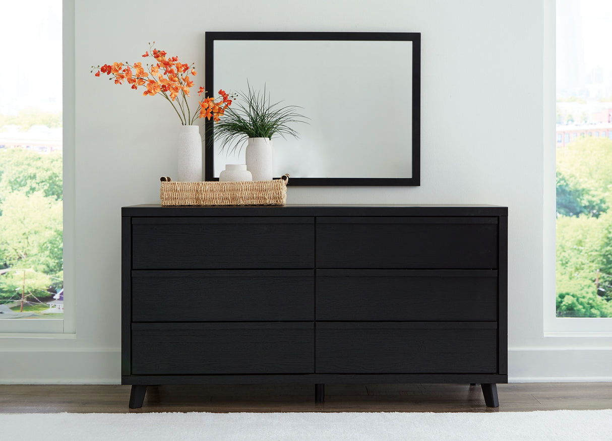 Danziar - Black - Dresser And Mirror by Signature Design by Ashley® | Bel Furniture