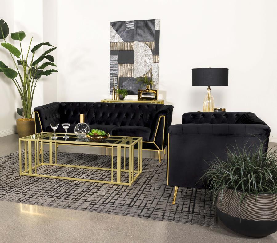 Adri - Rectangular Glass Top Coffee Table by Coaster Fine Furniture | Bel Furniture