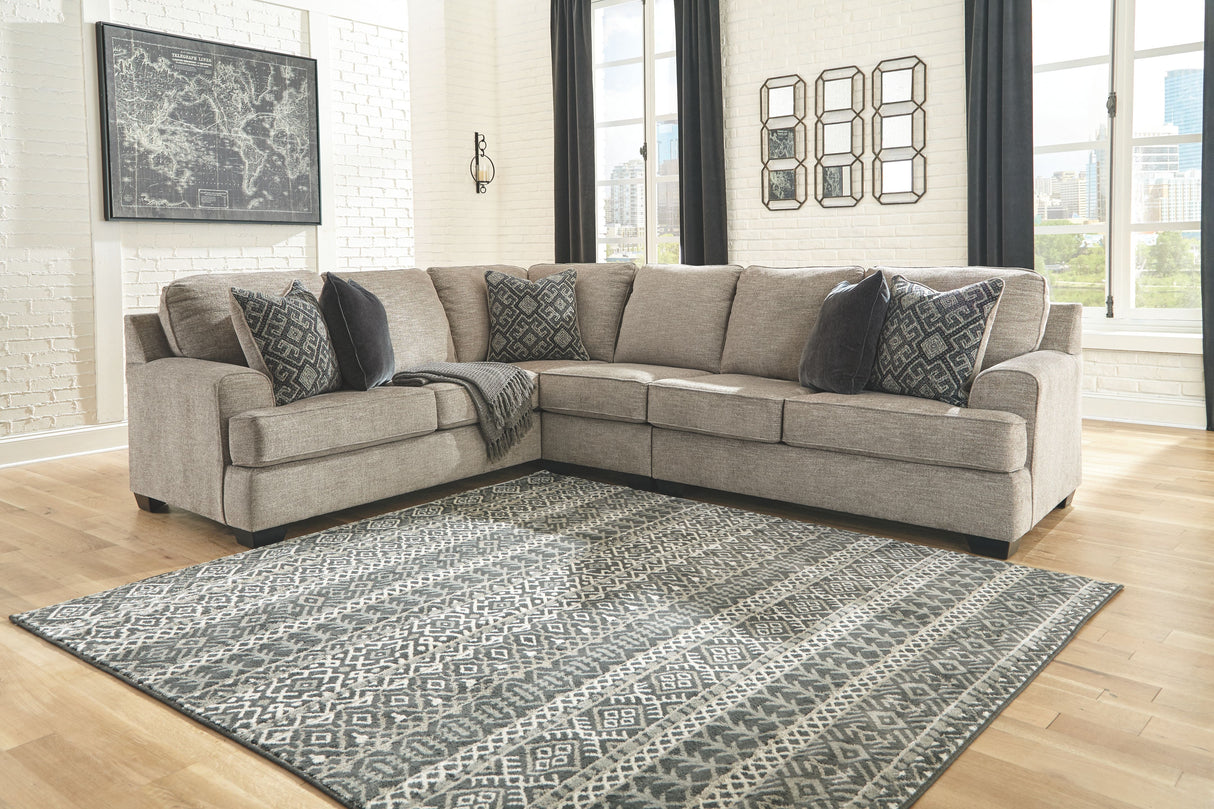 Bovarian - Sectional Beige 3 Pc. Sectional with Right-Arm Facing Loveseat by Signature Design by Ashley® | Bel Furniture