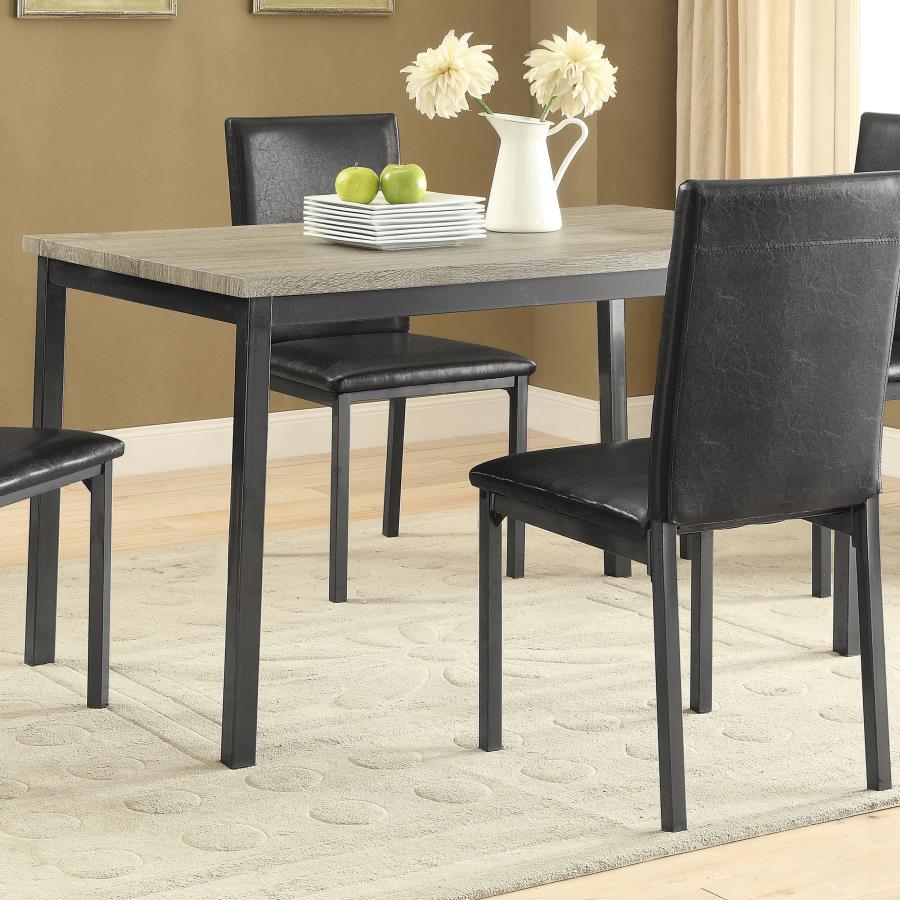 Garza - Rectangular Composite Wood Dining Table - Gray by CoasterEveryday | Bel Furniture