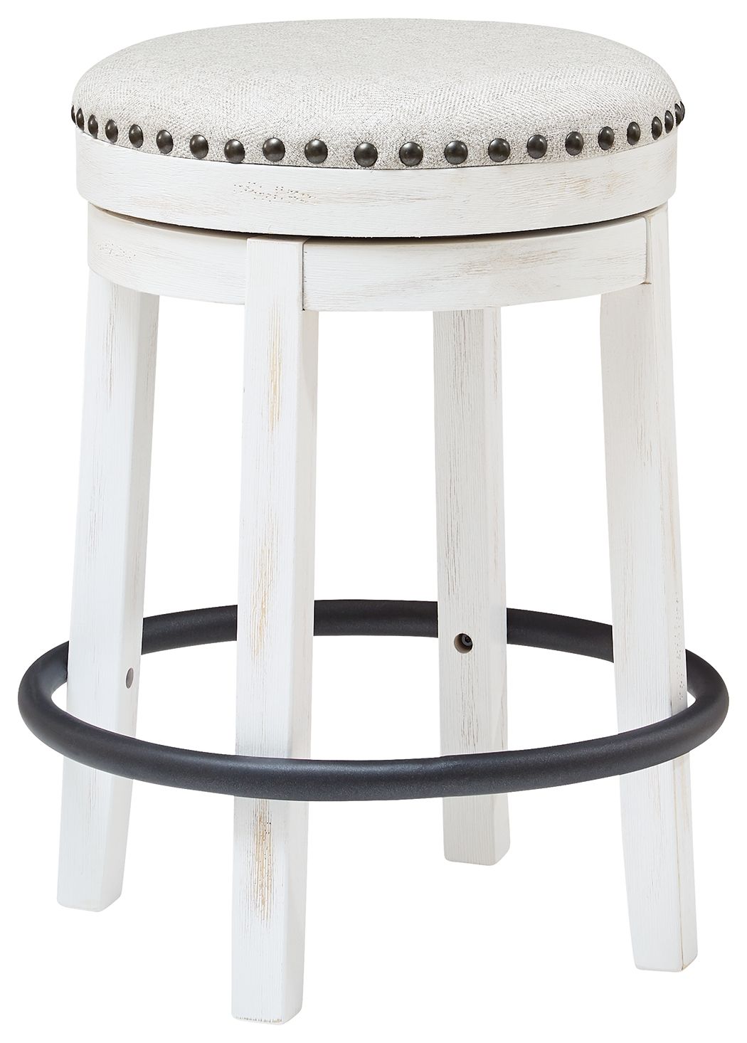 Valebeck - Upholstered Swivel Stool White by Signature Design by Ashley® | Bel Furniture
