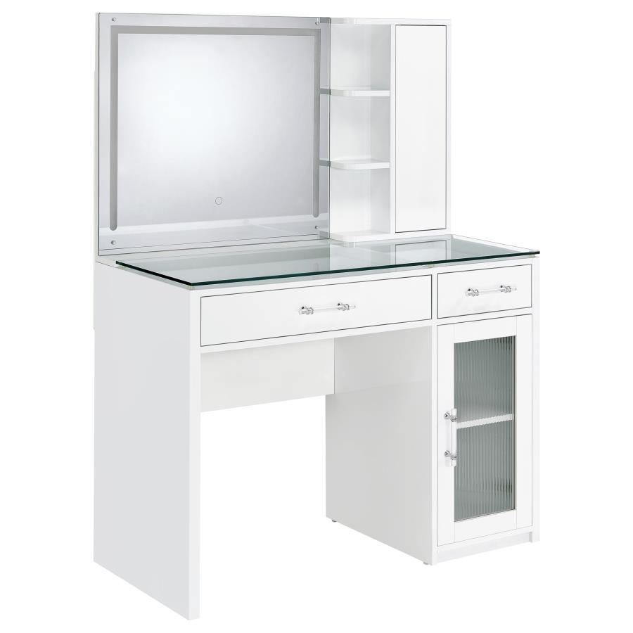Flora - 2-Drawer Vanity Set With LED Mirror by Coaster Fine Furniture | Bel Furniture