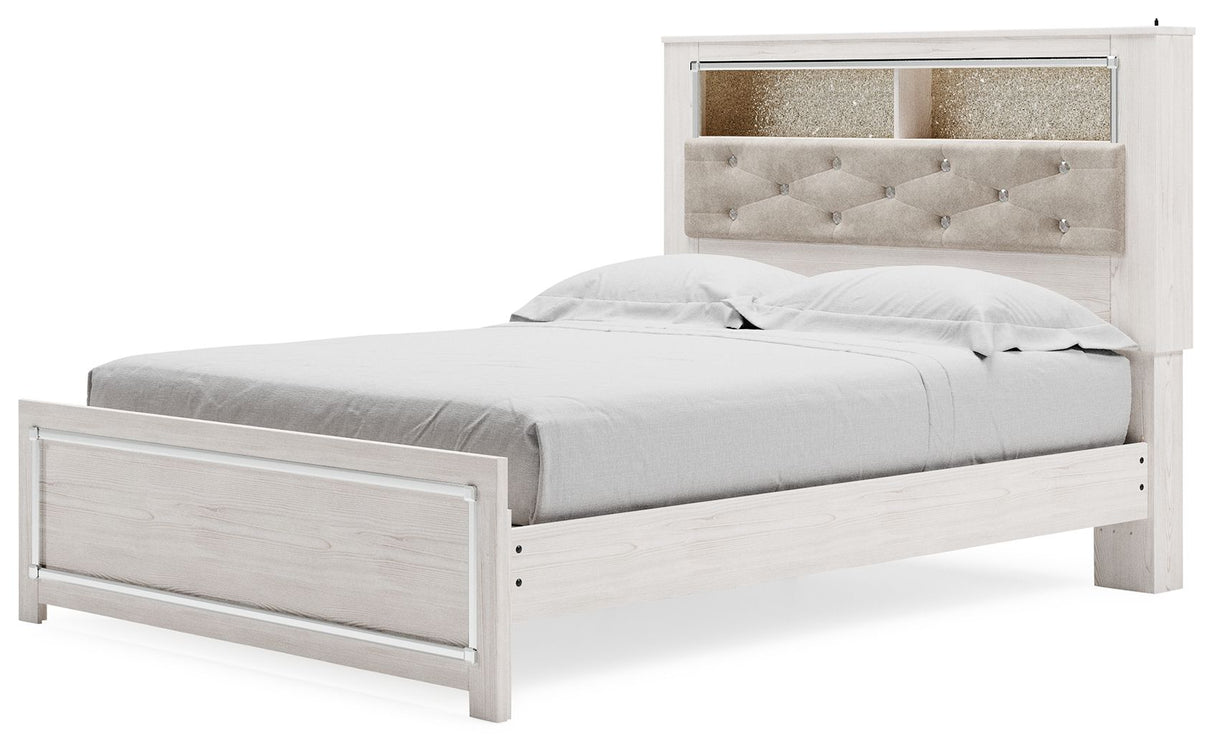 Altyra - White - Queen Panel Bookcase Bed With Roll Slats by Signature Design by Ashley® | Bel Furniture