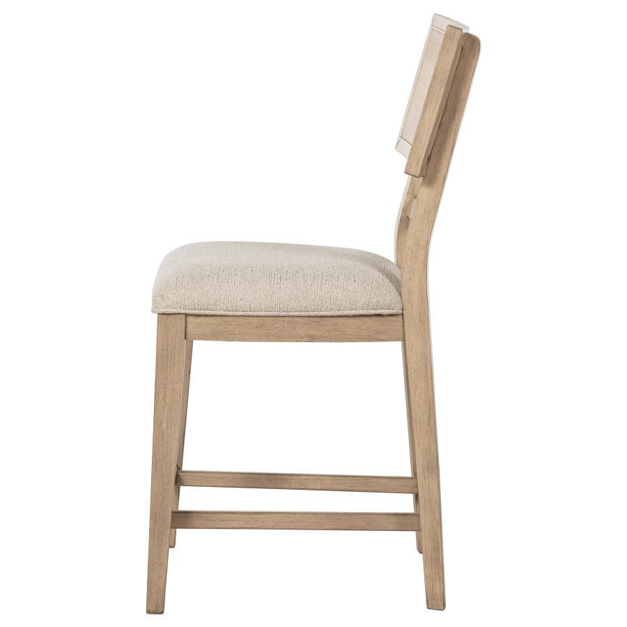 Kailani - Radio Weave Cane Counter Dining Side Chair (Set of 2) - Beige Oak by Coaster Fine Furniture | Bel Furniture