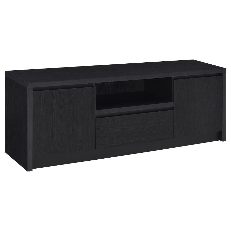 Winfield - 2-Door TV Stand Media Console Black 60"W x 15.5"D x 22"H by Coaster Fine Furniture | Bel Furniture
