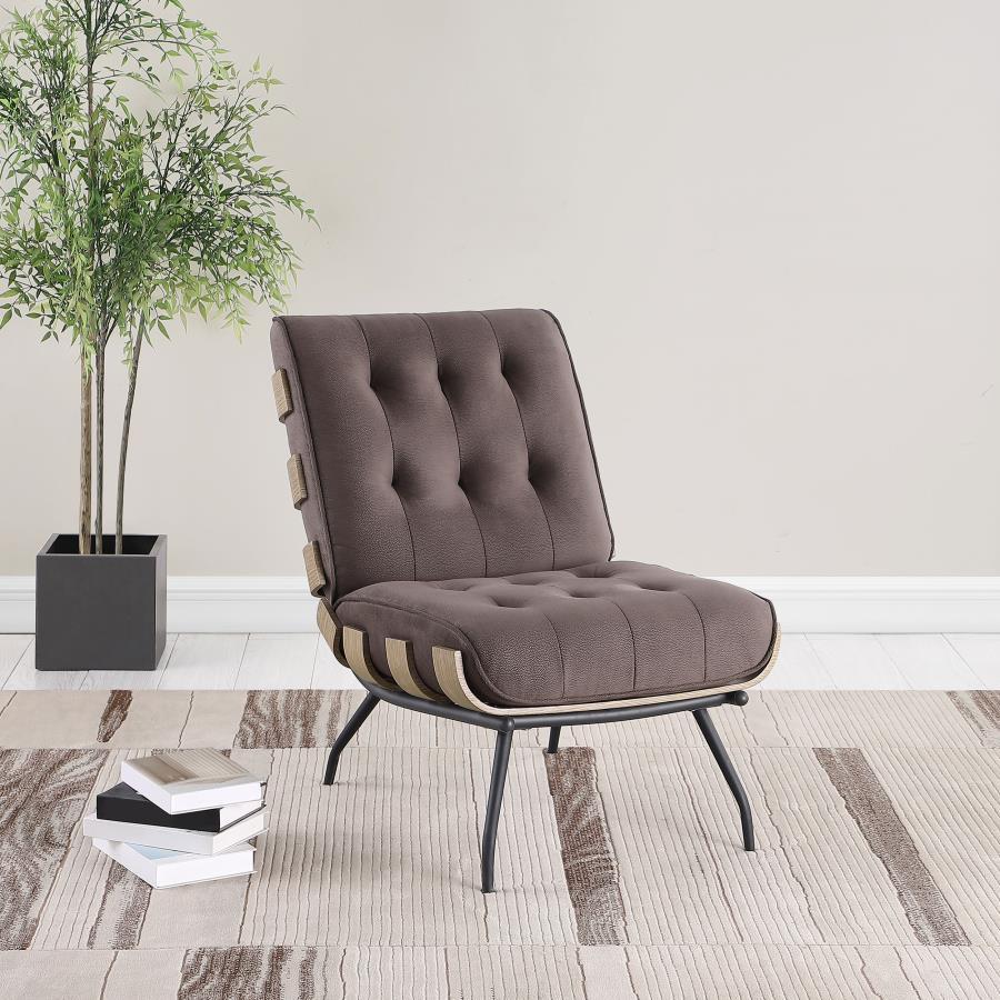 Aloma - Upholstered Tufted Armless Accent Chair by Coaster Fine Furniture | Bel Furniture